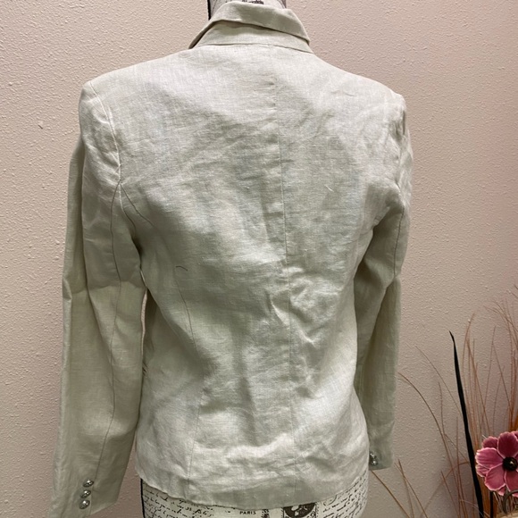 Adrienne Vittadini Women’s Beige Linen Blazer Size Small - Picture 3 of 5